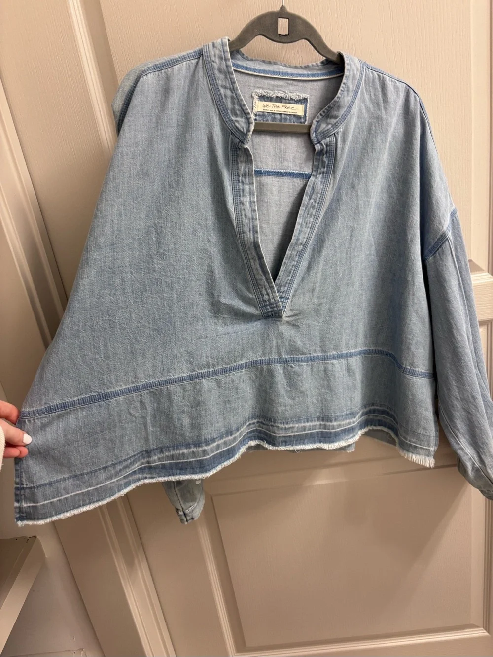 Free People Jude Denim Pullover Color: Vintage Indigo